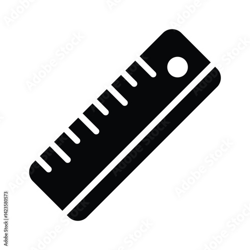 Catch a sight of ruler icon designed in glyph style