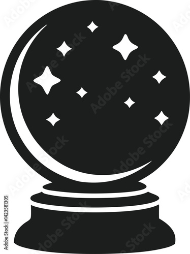 Black Magic Sphere with Spooky Halloween Theme