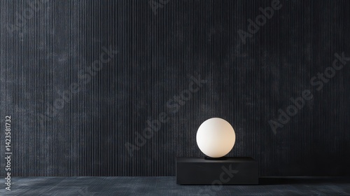 Modern black wallpaper with glowing soft light circle off-center