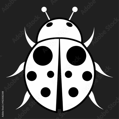 Minimalist ladybug icon 