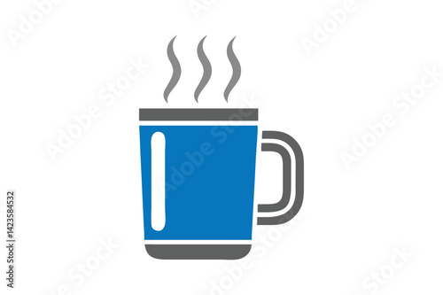 Minimalist Coffee Mug Silhouette: Classic Beverage Icon