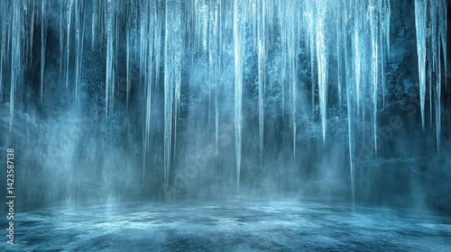 Frosted Gothic wallpaper with streaks of blue and gray