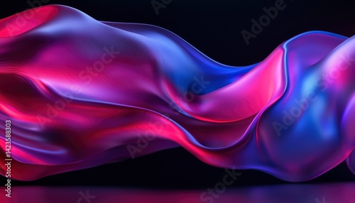 Abstract flowing fabric with vibrant colors