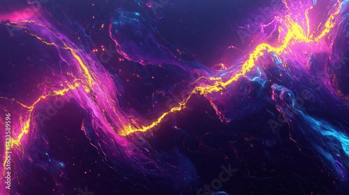 Misty marble cyberpunk wallpaper with ultraviolet energy waves