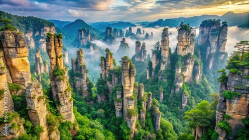 Zhangjiajie National Forest Park: Surreal Sandstone Pillars, China's Ethereal Landscape Photography