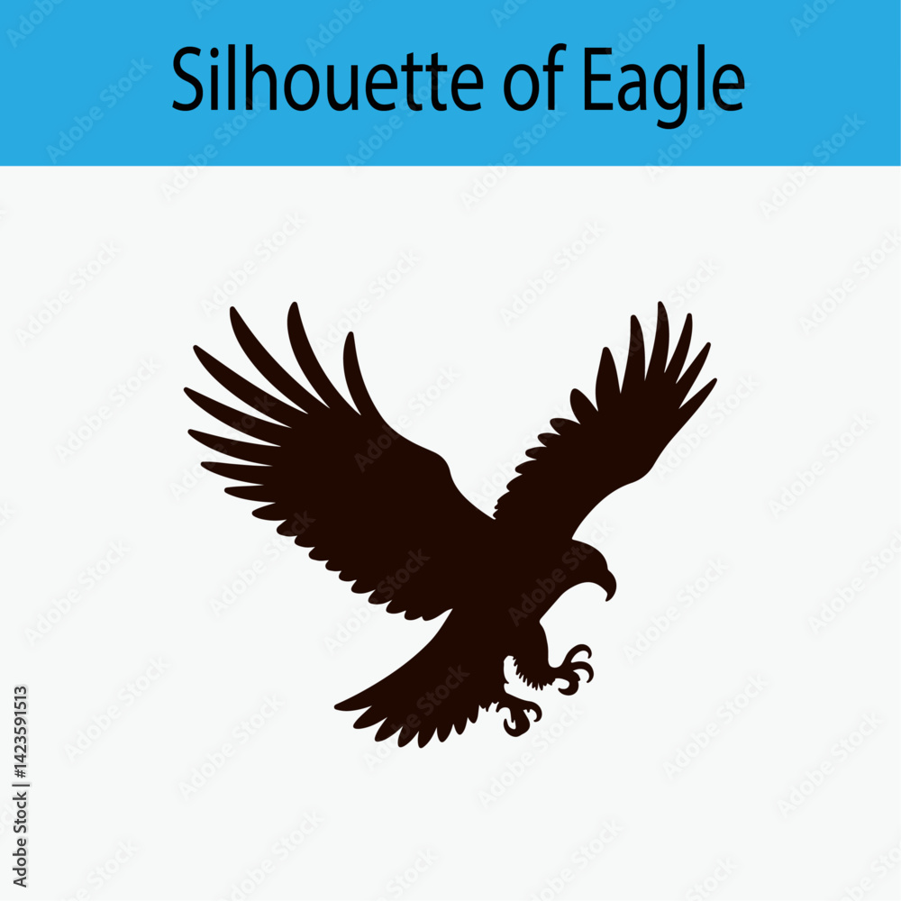 Obraz premium Silhouette of Eagle vector