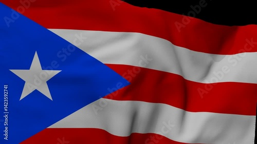 3D Animated Puerto Rican Flag | High Quality