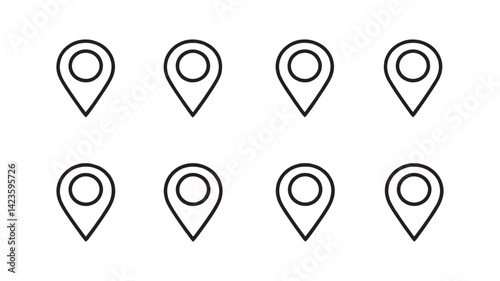 Location Pin Icons line art minimalistic location symbol vector artwork Free Download Location Pin Icons line art minimalistic location symbol vector artwork - GFXLoad