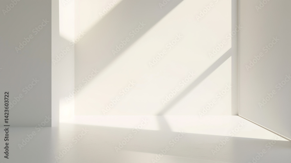 Fototapeta premium Light and Shadow Effect: White Gradient Background for Modern and Minimalist Design, Where Subtle Gradients and Soft Shadows Create a Sleek and Professional Aesthetic 