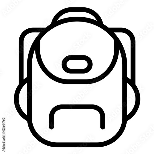 Bagpack line icon style