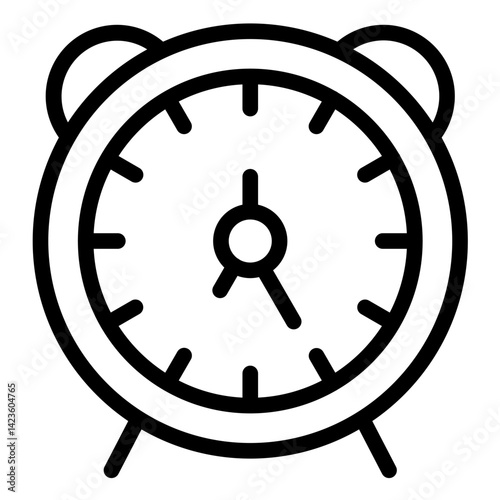 Alarm Clock line icon style