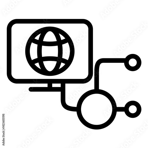 Internet line icon style