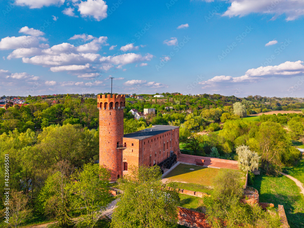 Teutonic Castle at the Wda river in Swiecie, Poland