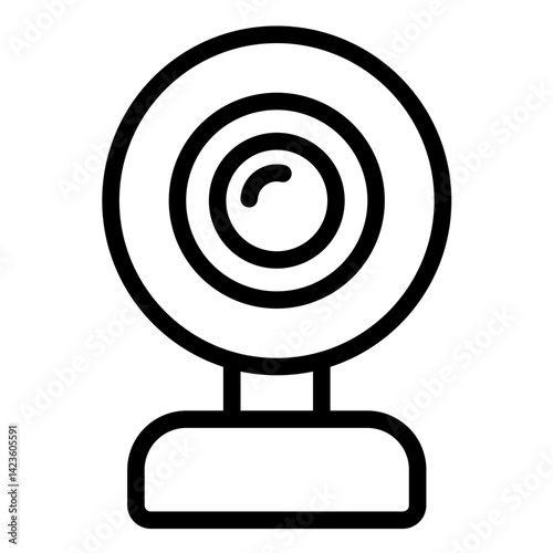 Webcam line icon style