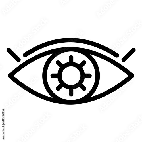 Vision line icon style