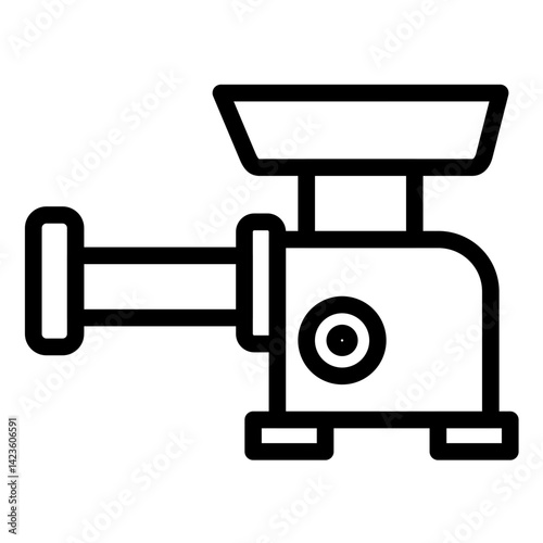 Meat Grinder line icon style