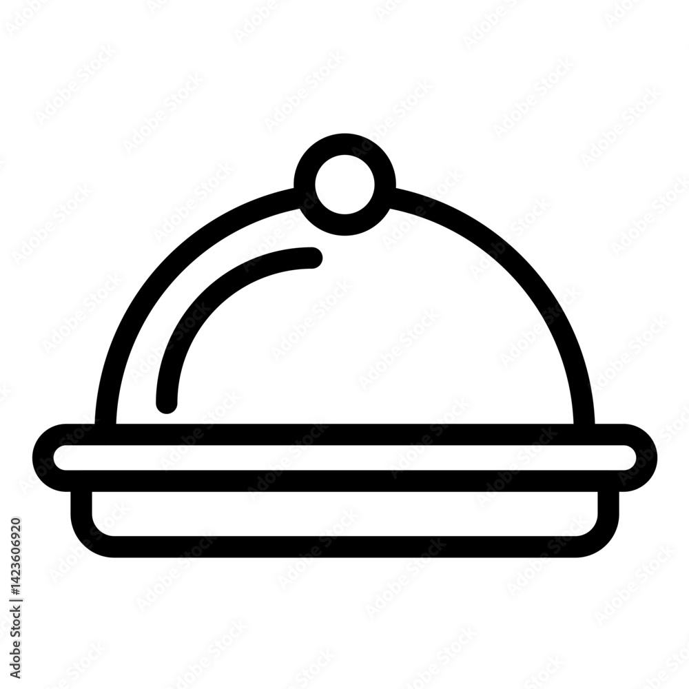 Obraz premium Platter line icon style