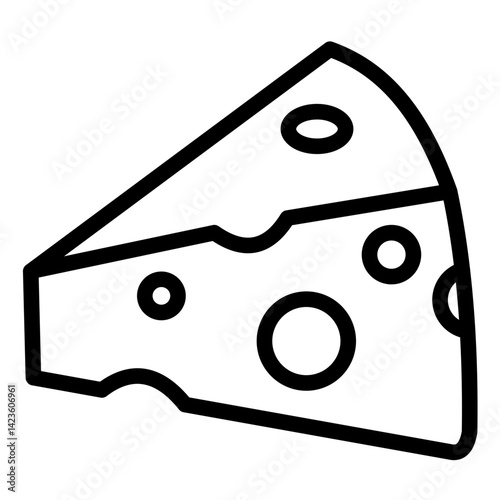Cheese line icon style