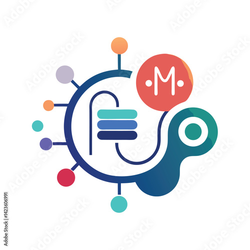 Minimalist logo design representing a microbiome therapy platform focused on innovative health solutions and personalized treatment approaches