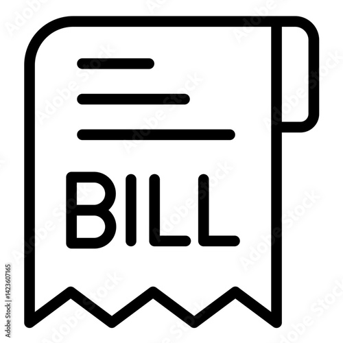 Bill line icon style