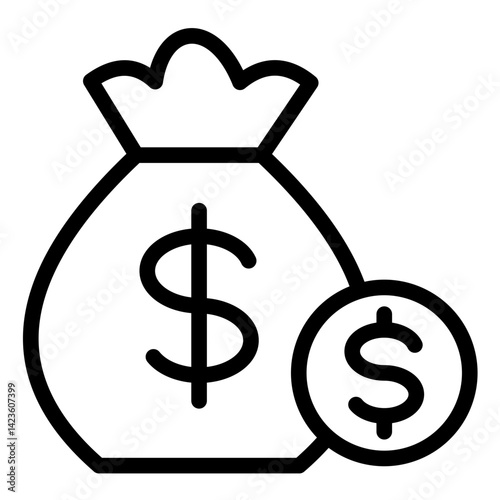 Debt line icon style