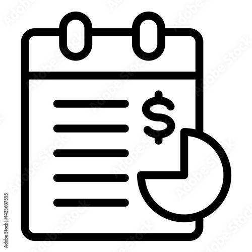 Yearly Report line icon style
