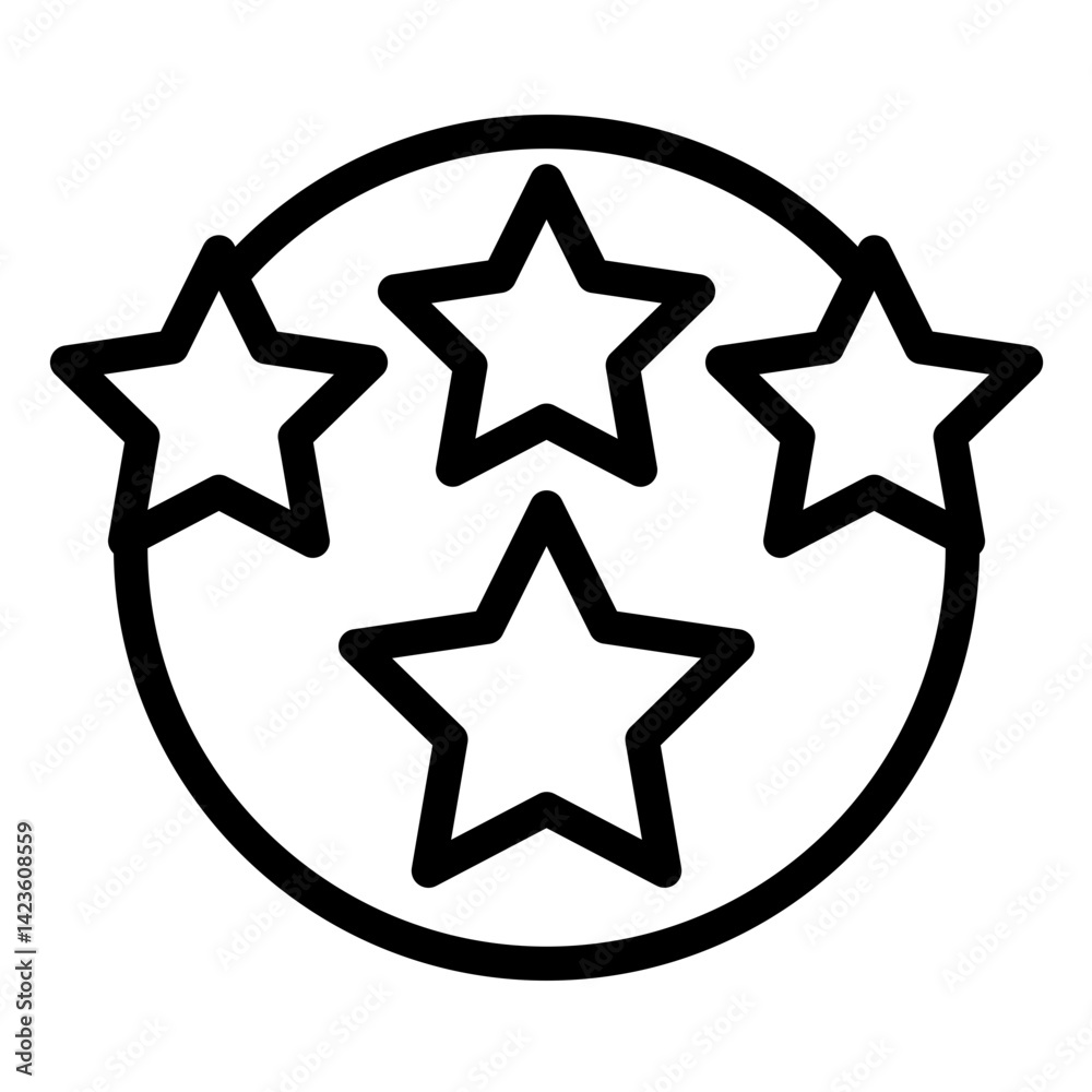 Product Rating Line Icon Style Product Rating Line Icon Style