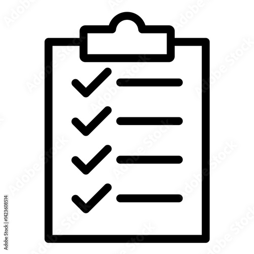 Completed Tasks Line Icon Style
