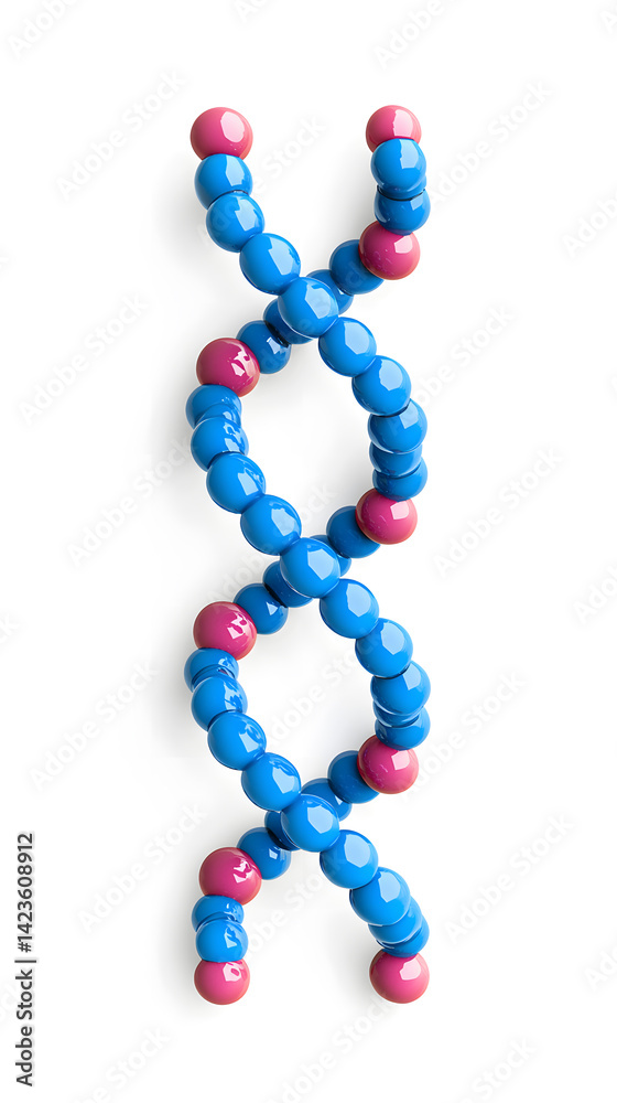 Obraz premium 3d DNA molecule object isolated on white background
