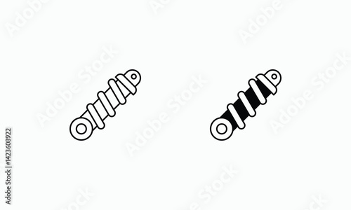 Steering Wheel icons set Line and Glyph black vector icon stock illustration
