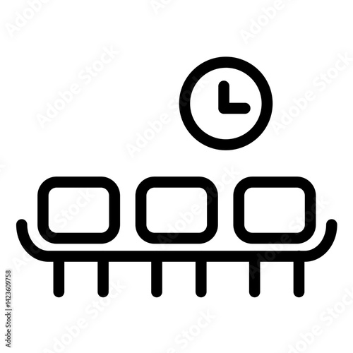 Waiting Room Line Icon Style