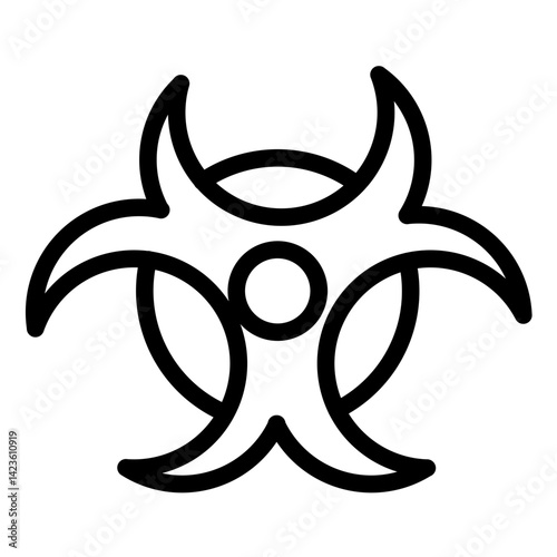 Hazardous Line Icon Style