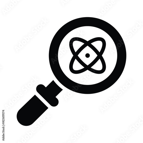 An editable glyph style icon of physics research