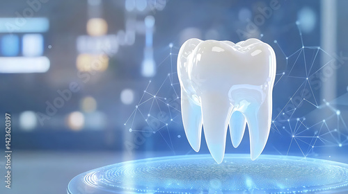 Wallpaper Mural Dental innovation 3d tooth model virtual laboratory digital visualization future technology Torontodigital.ca