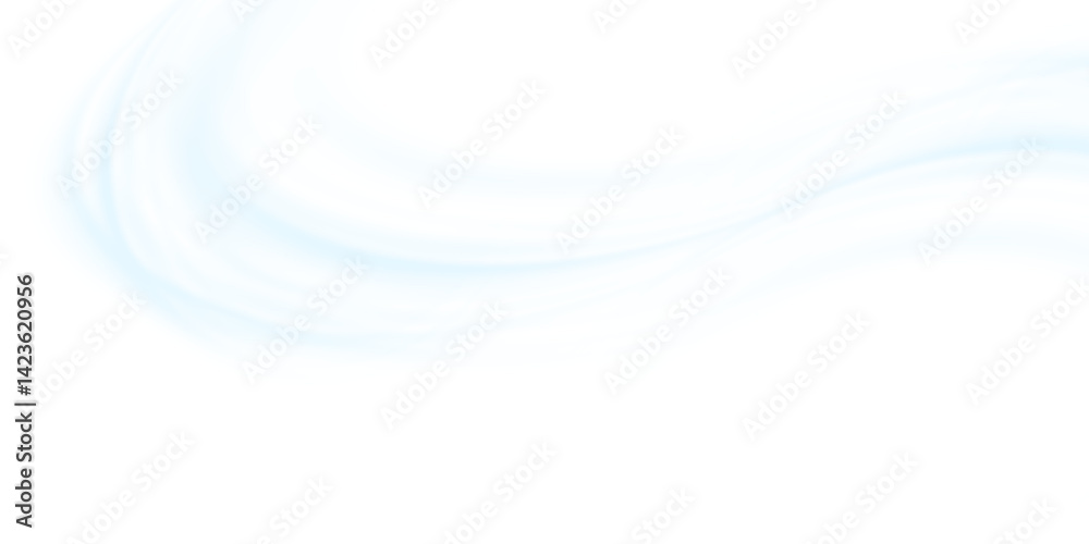 Air flow Isolated PNG and vector isolated. Effect of winter air and wind stream waves effect in blue color.