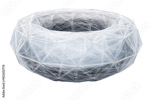 wireframe logo skeletal structure, transparent effect, futuristic feel, clean 