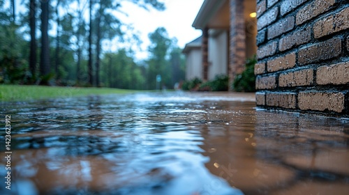 waterlogged basement with sump pump in action  