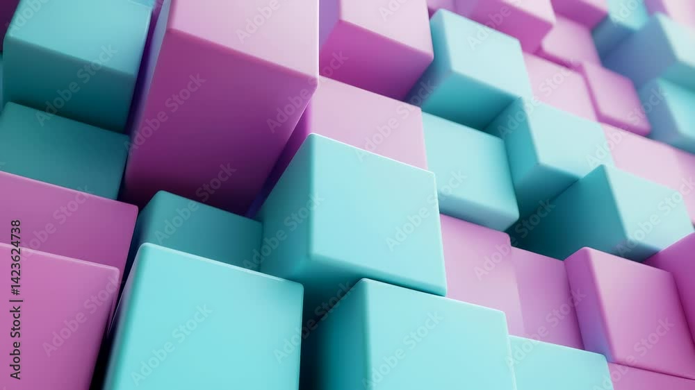 Colorful 3D Cubes Abstract Background Colorful 3D Cubes Abstract Background