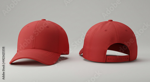 red baseball hat mockup