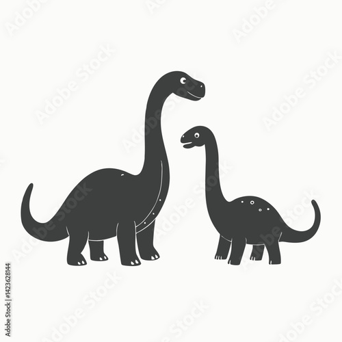 Allosaurus dinosaur cartoon, cartoon dinosaur illustration isolated on background.