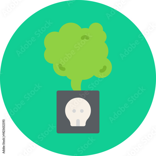 Toxic Fumes Release icon vector illustration