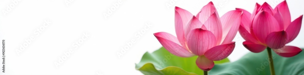 Close-up vibrant red lotus flowers, pristine white backdrop , isolated, closeup, vibrant Close-up vibrant red lotus flowers, pristine white backdrop , isolated, closeup, vibrant