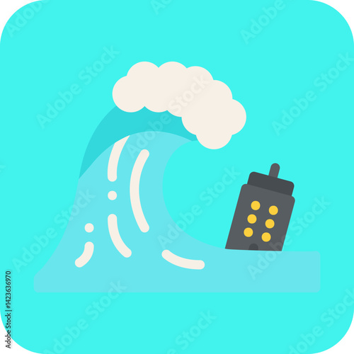 Tsunami icon vector illustration