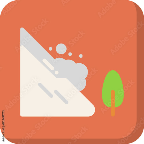 Snow Avalanche icon vector illustration