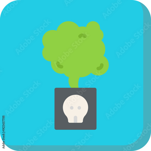 Toxic Fumes Release icon vector illustration