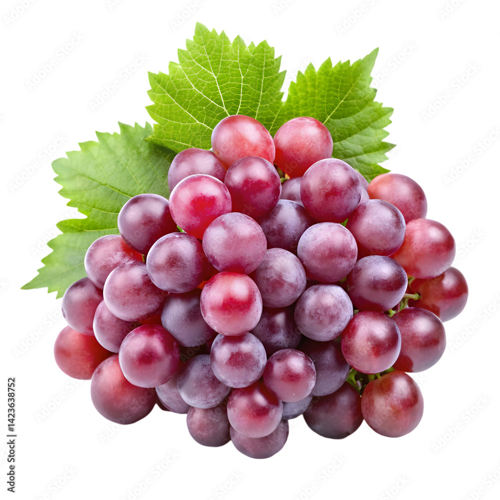 Fototapeta premium Red grapes isolated on white background