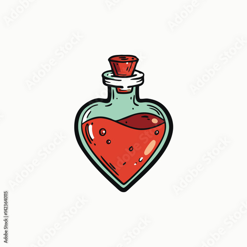 Hand drawn love potion illustration