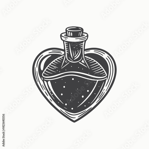 Hand drawn love potion illustration