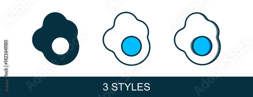 Filled outline Scrambled egg icon isolated on white background. Home cooked food, fried egg, healthy breakfast, omelet icon. Vector