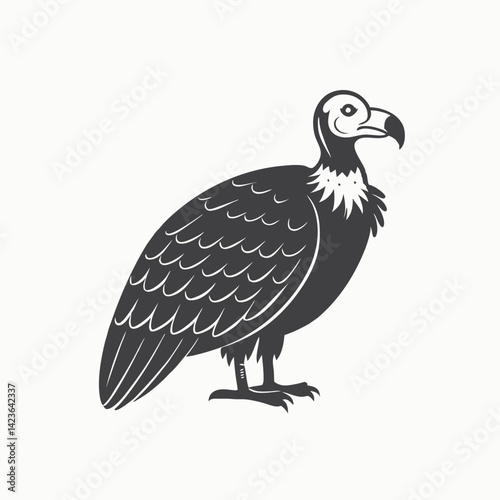 Eurasian griffon vulture vector design isolated on white background